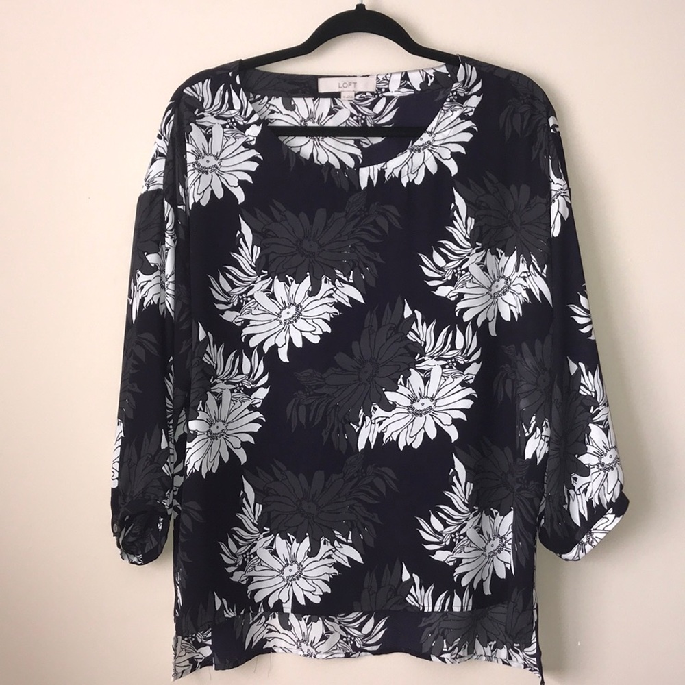 LOFT Flower Blouse - Picture 1 of 6